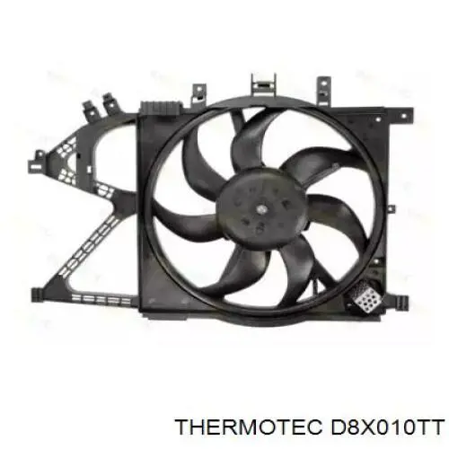 D8X010TT Thermotec електровентилятор охолодження в зборі (двигун + крильчатка, правий)