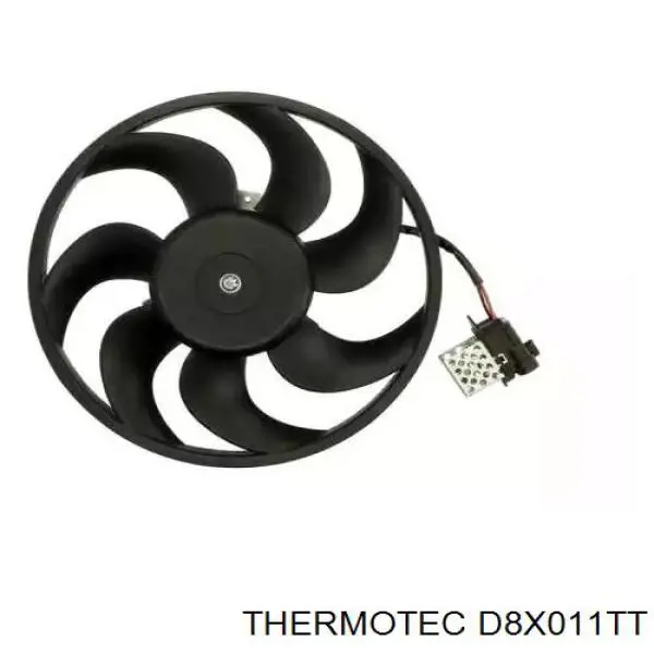 D8X011TT Thermotec електровентилятор охолодження в зборі (двигун + крильчатка)