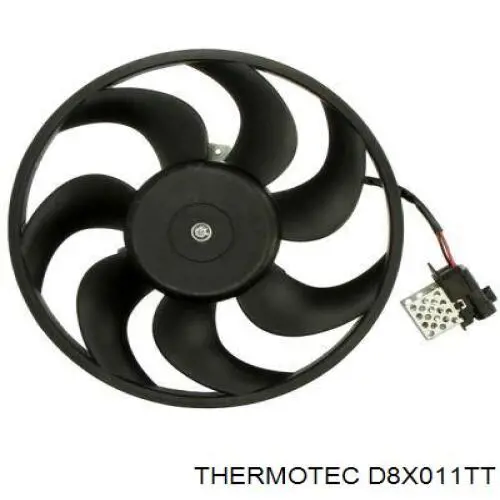 Купити D8X011TT Thermotec Електровентилятор охолодження в зборі (двигун + крильчатка)