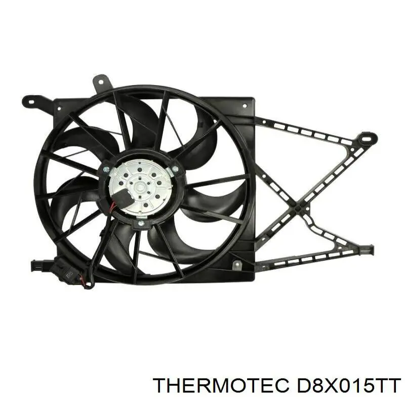 D8X015TT Thermotec дифузор радіатора охолодження, в зборі з двигуном і крильчаткою