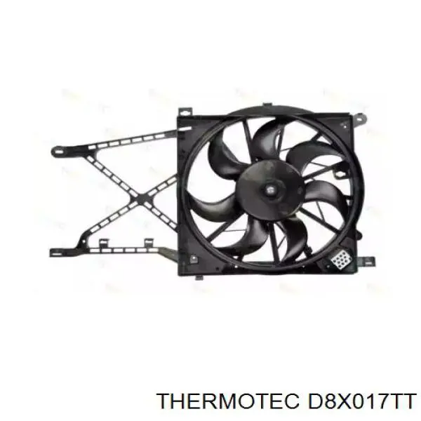 D8X017TT Thermotec електровентилятор охолодження в зборі (двигун + крильчатка)