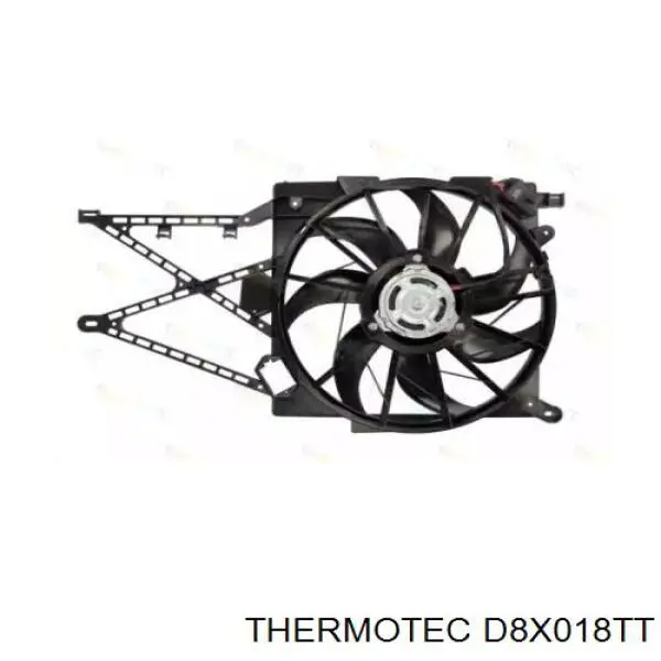 D8X018TT Thermotec дифузор радіатора охолодження, в зборі з двигуном і крильчаткою