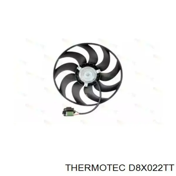 D8X022TT Thermotec електровентилятор охолодження в зборі (двигун + крильчатка)