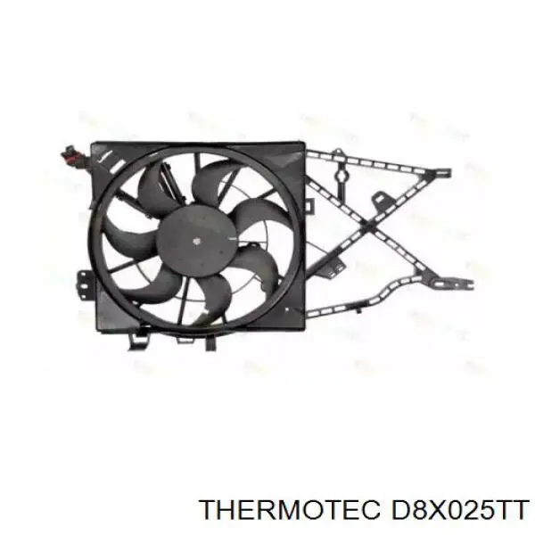 Електровентилятор охолодження в зборі (двигун + крильчатка) D8X025TT Thermotec