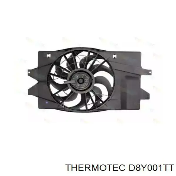 D8Y001TT Thermotec електровентилятор охолодження в зборі (двигун + крильчатка)