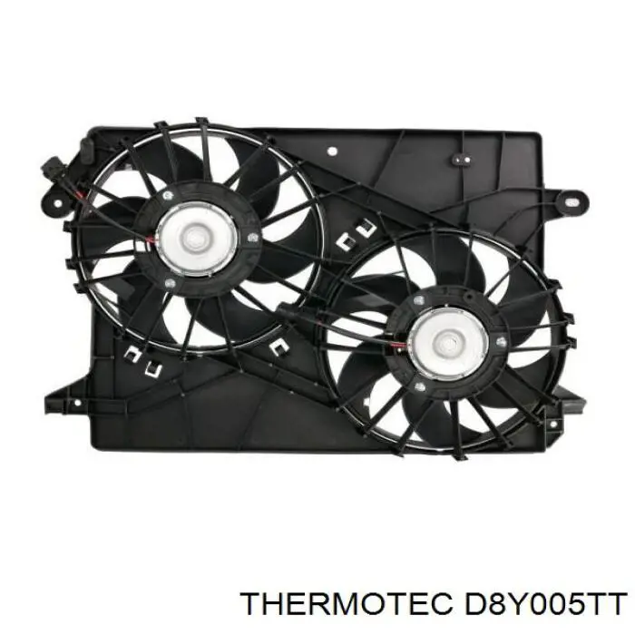 D8Y005TT Thermotec дифузор радіатора охолодження, в зборі з двигуном і крильчаткою