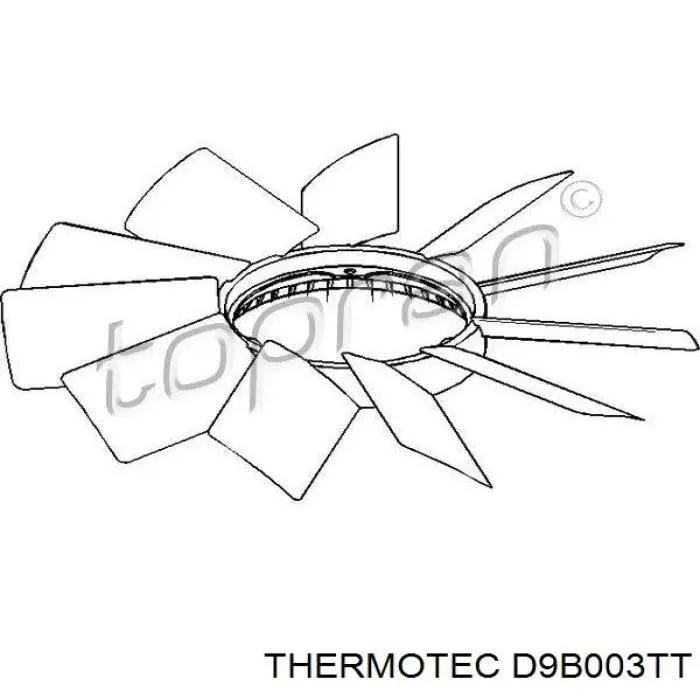 D9B003TT Thermotec Вентилятор / крильчатка радіатора охолодження