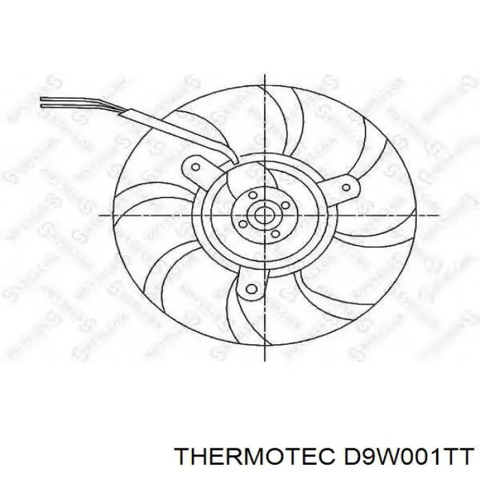 Вентилятор/крильчатка радіатора охолодження D9W001TT Thermotec