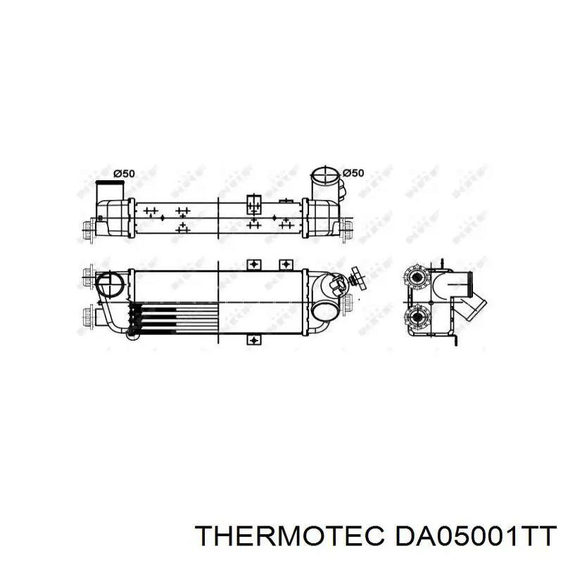 Радіатор интеркуллера DA05001TT Thermotec