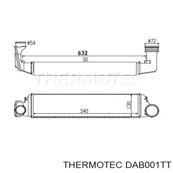 DAB001TT Thermotec радіатор интеркуллера