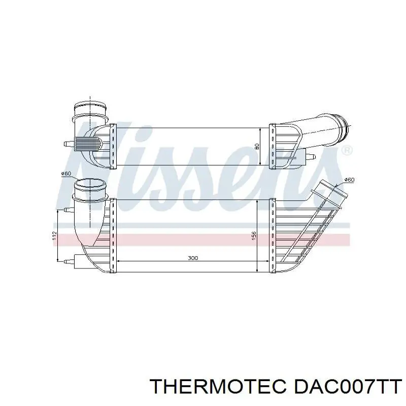Купити DAC007TT Thermotec Радіатор интеркуллера
