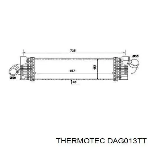 Купити DAG013TT Thermotec Радіатор интеркуллера