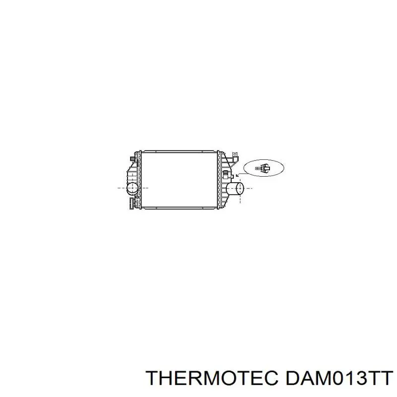 Купити DAM013TT Thermotec Радіатор интеркуллера