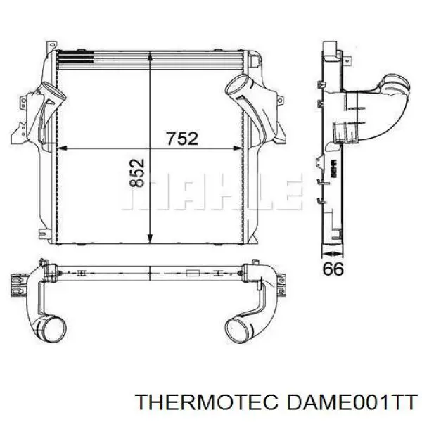 Купити DAME001TT Thermotec Радіатор интеркуллера