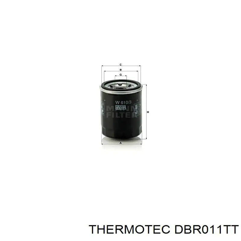 DBR011TT Thermotec Розширювальний бачок охолодження