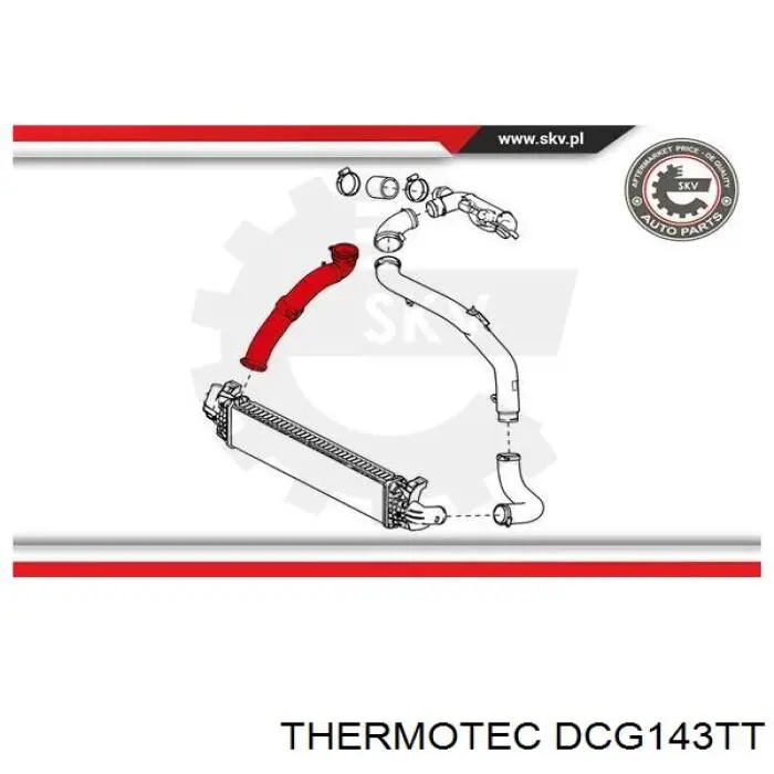 Купити DCG143TT Thermotec Шланг/патрубок интеркуллера