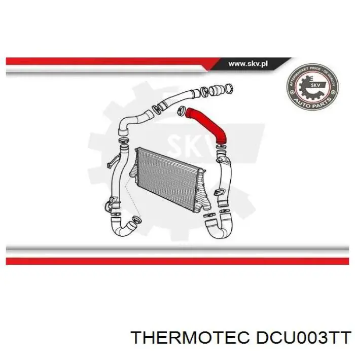 Купити DCU003TT Thermotec Шланг/патрубок интеркуллера