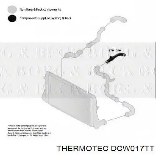 Шланг/патрубок інтеркуллера Thermotec DCW017TT