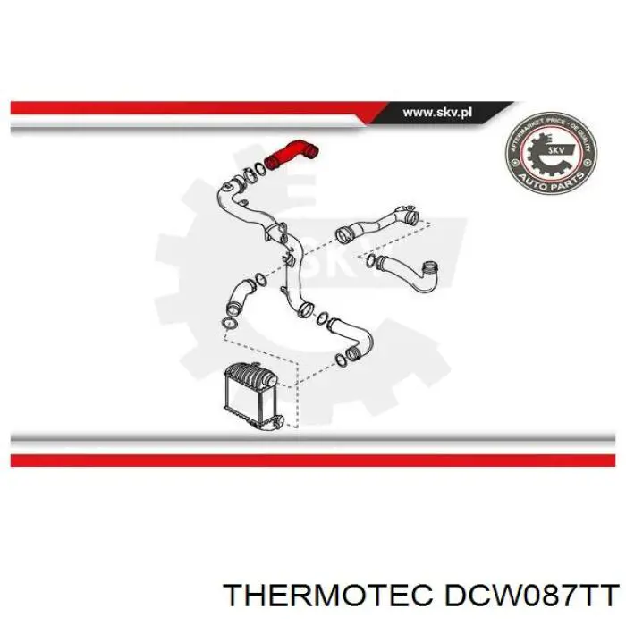 Купити DCW087TT Thermotec Патрубок повітряний, дросельної заслінки