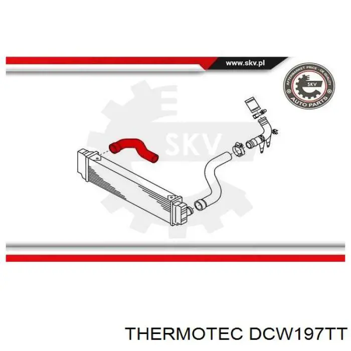 Шланг/патрубок інтеркулера, правий DCW197TT Thermotec