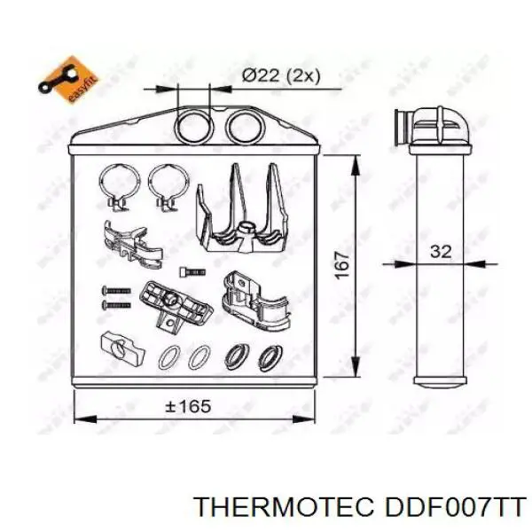 Вентилятора пічки DDF007TT Thermotec