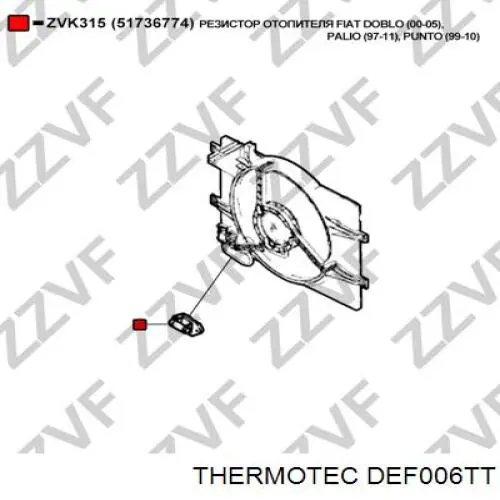 Купити DEF006TT Thermotec Їжак обігрівача