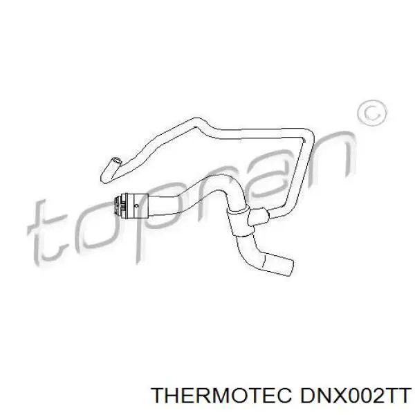 DNX002TT Thermotec шланг радіатора опалювача/пічки, подача