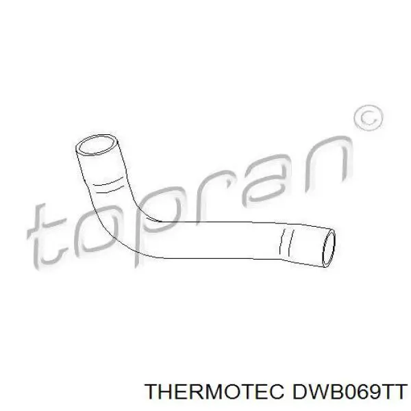 Шланг/патрубок радіатора охолодження, верхній Thermotec DWB069TT ціна, від 7.18 USD