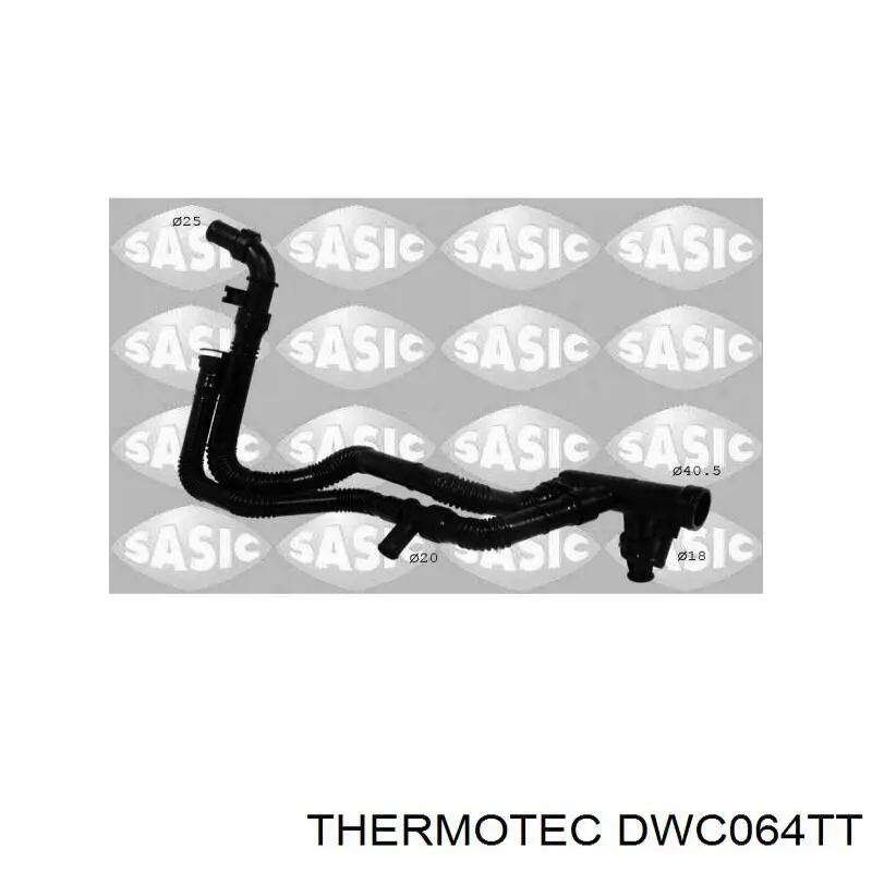 Шланг/патрубок водяного насоса, приймальний Thermotec DWC064TT