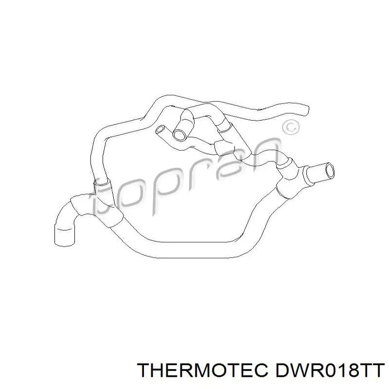 Шланг/патрубок радіатора охолодження, верхній Thermotec DWR018TT ціна, від 16.84 USD