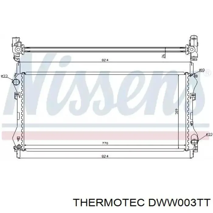 Купити DWW003TT Thermotec Трубопроводи і шланги системи охолодження