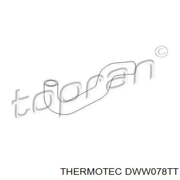 DWW078TT Thermotec шланг/патрубок радіатора охолодження, нижній