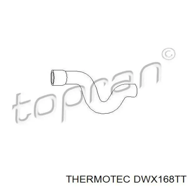 Шланг/патрубок радіатора охолодження, верхній DWX168TT Thermotec