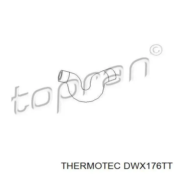 DWX176TT Thermotec шланг/патрубок радіатора охолодження, верхній