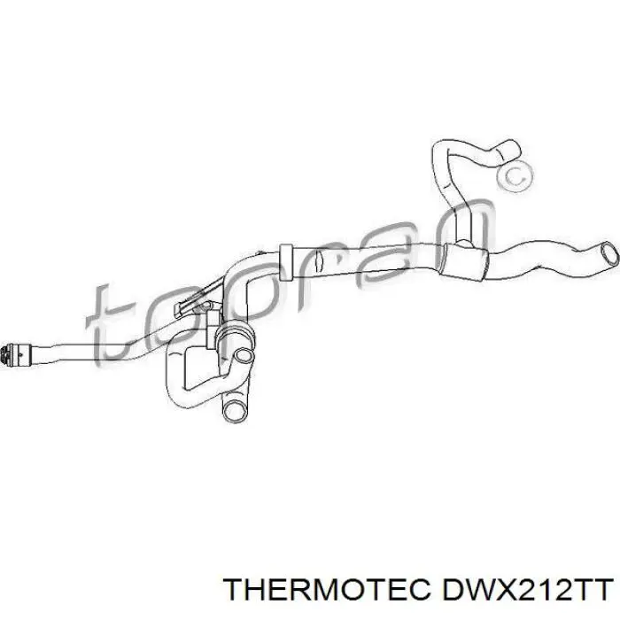 Шланг/патрубок радіатора охолодження, нижній DWX212TT Thermotec