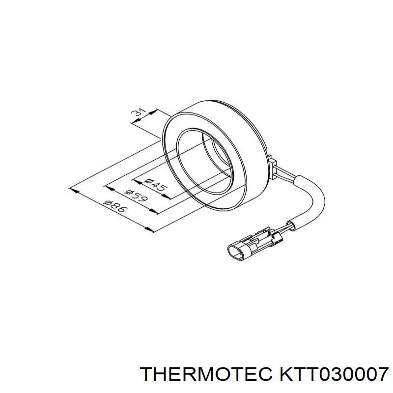Купити KTT030007 Thermotec Муфта компресора кондиціонера