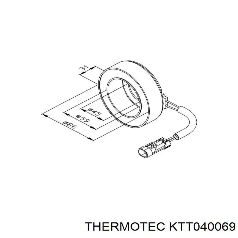 Купити KTT040069 Thermotec Шків компресора кондиціонера