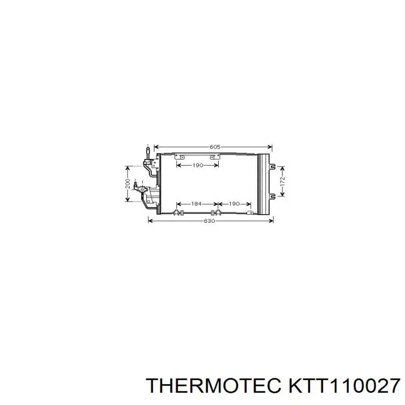 KTT110027 Thermotec радіатор кондиціонера