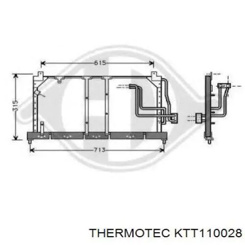 Радіатор кондиціонера KTT110028 Thermotec