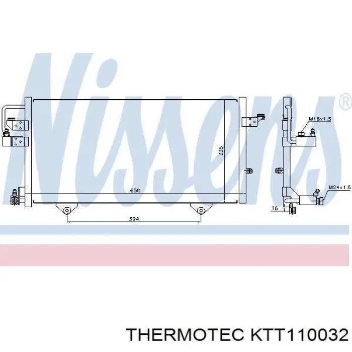 Купити KTT110032 Thermotec Радіатор системи охолодження кондиціонера