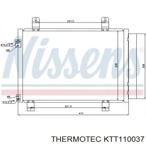 Радіатор кондиціонера KTT110037 Thermotec