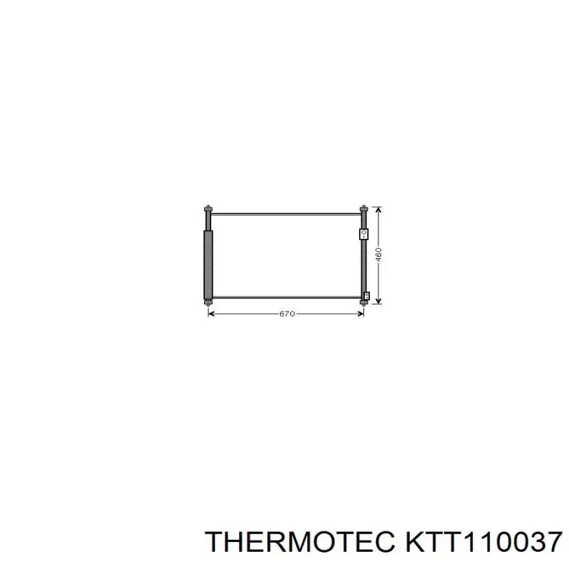 Купити KTT110037 Thermotec Радіатор системи охолодження кондиціонера
