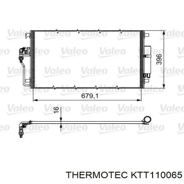 Радіатор кондиціонера KTT110065 Thermotec