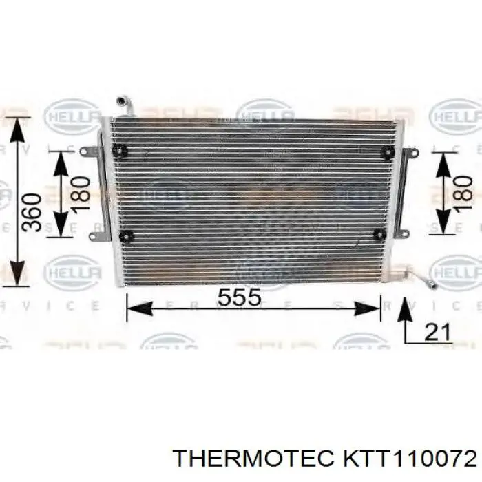 Радіатор кондиціонера KTT110072 Thermotec