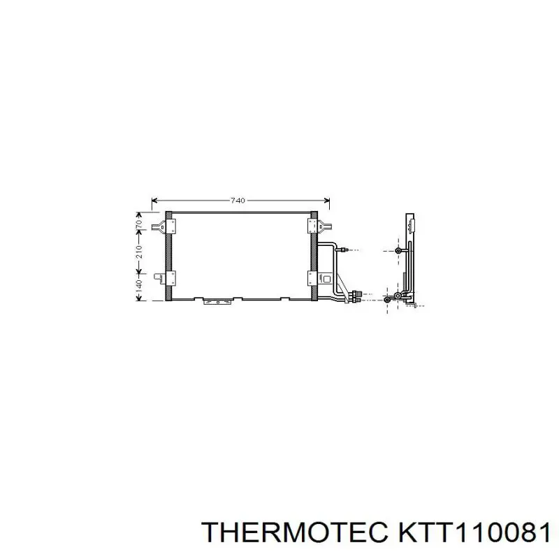Радіатор кондиціонера KTT110081 Thermotec
