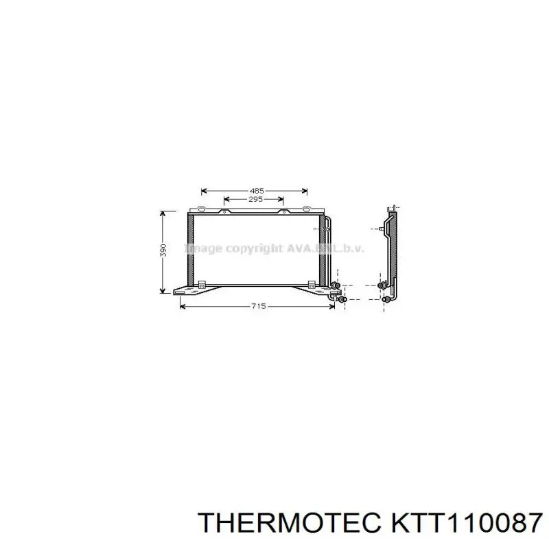Радіатор кондиціонера KTT110087 Thermotec