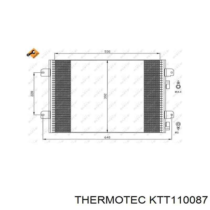 Купити KTT110087 Thermotec Радіатор системи охолодження кондиціонера