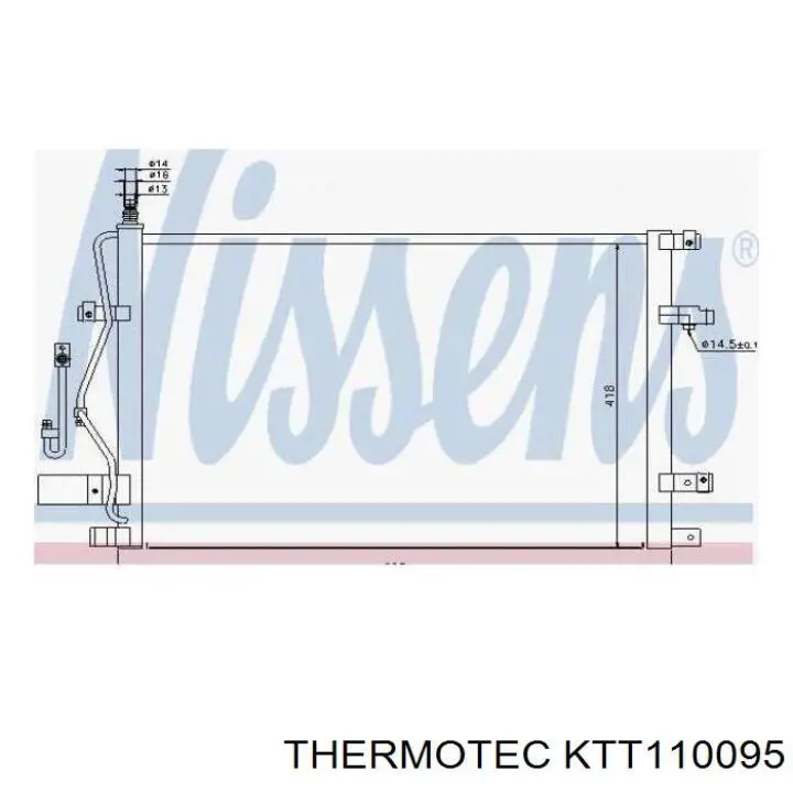 Радіатор кондиціонера KTT110095 Thermotec