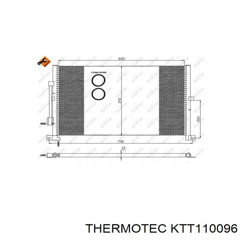 Купити KTT110096 Thermotec Радіатор системи охолодження кондиціонера