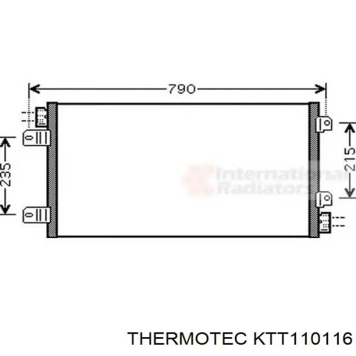 Радіатор кондиціонера KTT110116 Thermotec